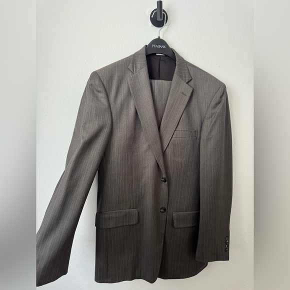 Jos. A. Bank Classic Brown Striped Suit - Picture 2 of 8